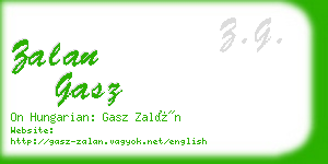 zalan gasz business card